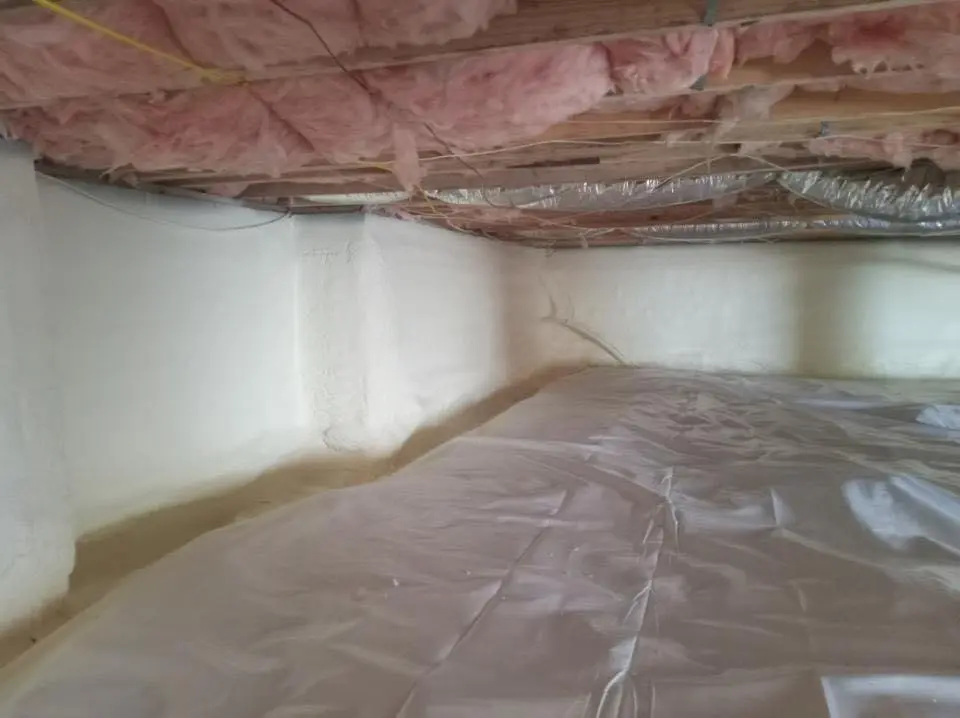 Crawl space encapsulation with closed-cell spray foam for Flat Roof Repair in Fostoria